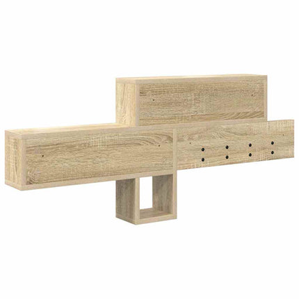 Väggmonterad Klädhängare med hylla Sonoma-ek 100 x 12 x 43,5 cm