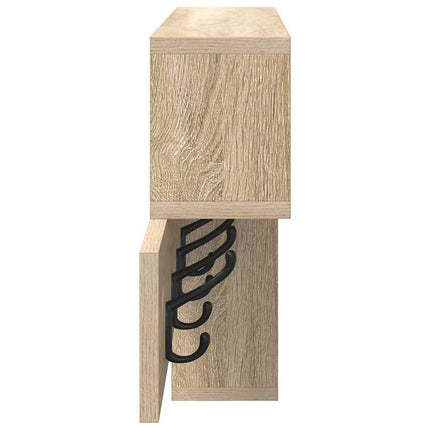 Väggmonterad Klädhängare med hylla Sonoma-ek 100 x 12 x 43,5 cm