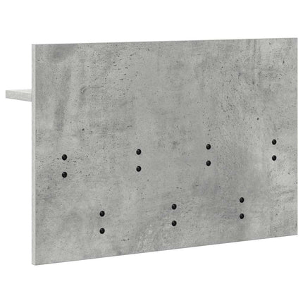 Väggmonterad Klädhängare med hylla Betonggrå 60 x 40 x 12 cm