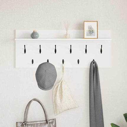 Väggmonterad Klädhängare Vit 100 x 40 x 12 cm Konstruerat trä