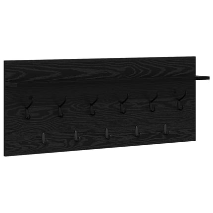 Väggmonterad Klädhängare Väggmonterat Svart Ek 100 x 40 x 12 cm
