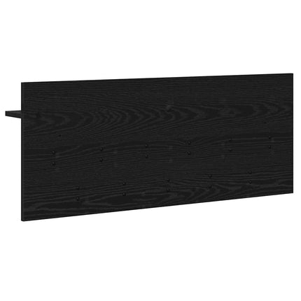 Väggmonterad Klädhängare med hylla Svart Ek 100 x 40 x 12 cm