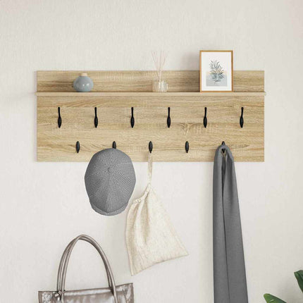 Väggmonterad Klädhängare Sonoma-ek 100 x 40 x 12 cm