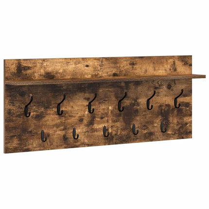 Väggmonterad Klädhängare med hylla Rökt ek 100 x 40 x 12 cm