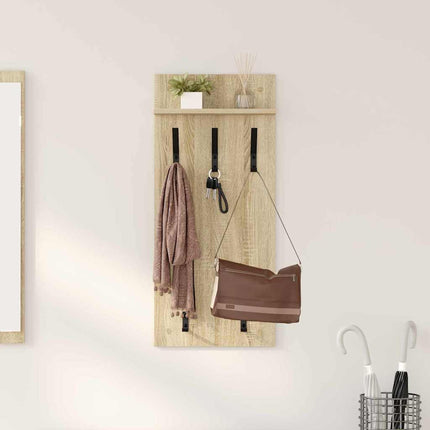 Väggmonterad Klädhängare med hylla Sonoma-ek 40 x 10 x 90 cm