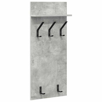 Väggmonterad Klädhängare med hylla Betonggrå 40 x 10 x 90 cm