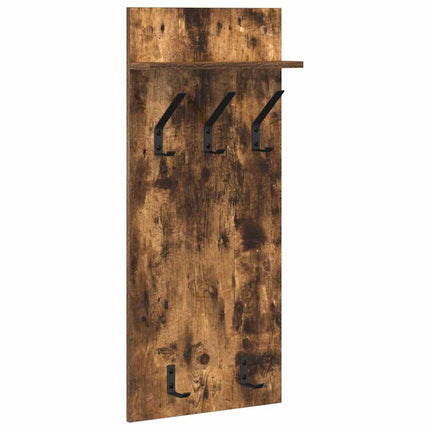 Väggmonterad Klädhängare med hylla Rökt ek 40 x 10 x 90 cm
