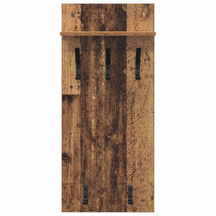 Väggmonterad Klädhängare med hylla Gammalt trä 40 x 10 x 90 cm