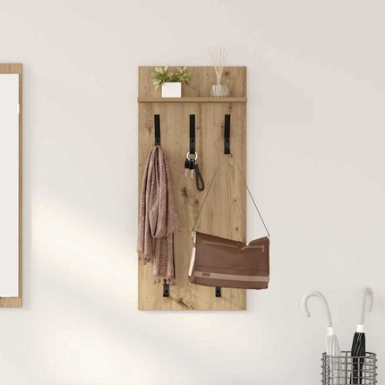 Väggmonterad Klädhängare med hylla Artisan Ek 40 x 10 x 90 cm