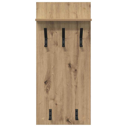 Väggmonterad Klädhängare med hylla Artisan Ek 40 x 10 x 90 cm