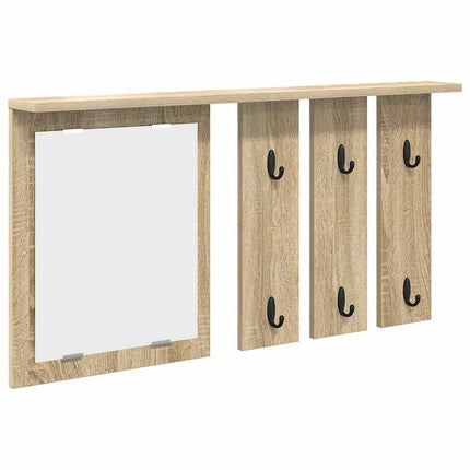 Väggmonterad Klädhängare med hylla Sonoma ek 85 x 10 x 45 cm