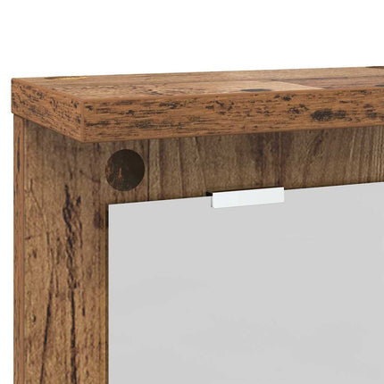 Väggmonterad Klädhängare med hylla Gammalt trä 85 x 10 x 45 cm