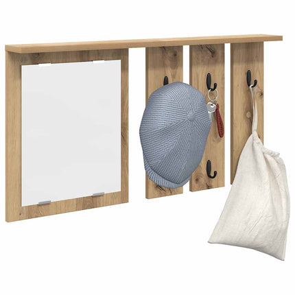 Väggmonterad Klädhängare med hylla artisan ek 85 x 10 x 45 cm