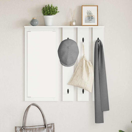 Väggmonterad Klädhängare Vit 84 x 10 x 80 cm Konstruerat trä