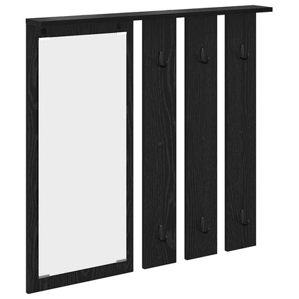 Väggmonterad Klädhängare Väggmonterat Svart ek 84 x 10 x 80 cm