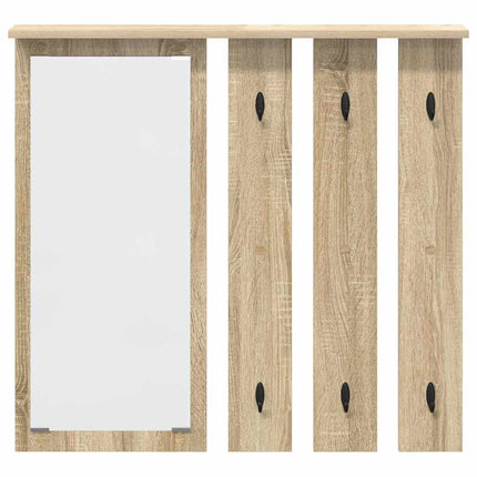 Väggmonterad Klädhängare med hylla Sonoma ek 84 x 10 x 80 cm
