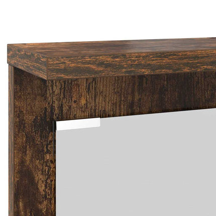 Väggmonterad Klädhängare med hylla Rökfärgad ek 84 x 10 x 80 cm