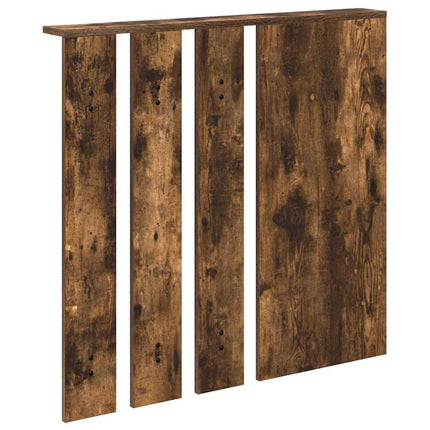 Väggmonterad Klädhängare med hylla Rökfärgad ek 84 x 10 x 80 cm