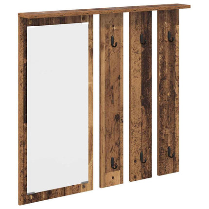 Väggmonterad Klädhängare med hylla Gammalt trä 84 x 10 x 80 cm