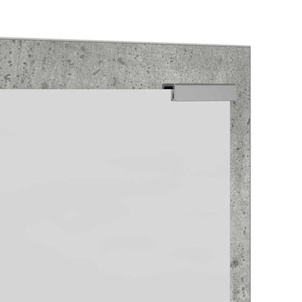 Väggmonterad Klädhängare med spegel Betonggrå 100 x 10 x 100 cm