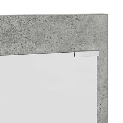 Väggmonterad Klädhängare med hylla Betonggrå 90 x 10 x 50 cm