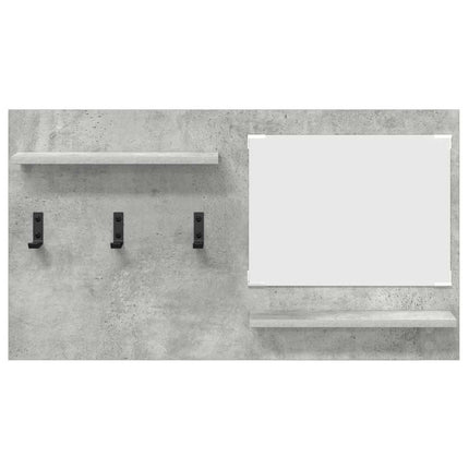 Väggmonterad Klädhängare med hylla Betonggrå 90 x 10 x 50 cm