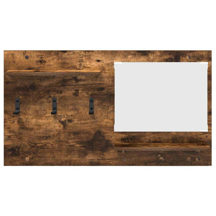 Väggmonterad Klädhängare med hylla Rökt ek 90 x 10 x 50 cm
