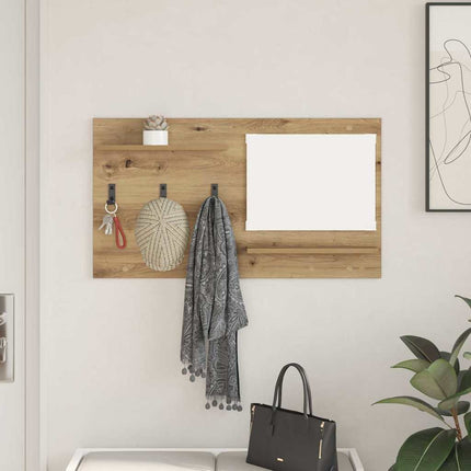 Väggmonterad Klädhängare med hylla Artisan Ek 90 x 10 x 50 cm