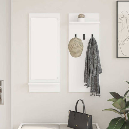 Väggmonterad Klädhängare Vit 70 x 10 x 90 cm Konstruerat trä