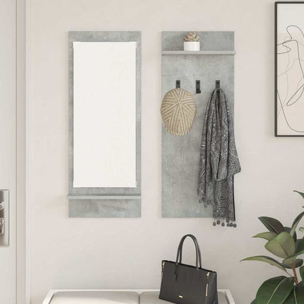 Väggmonterad Klädhängare Väggmonterat Betonggrå 70 x 10 x 90 cm
