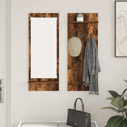 Väggmonterad Klädhängare Väggmonterat Rökt ek 70 x 10 x 90 cm