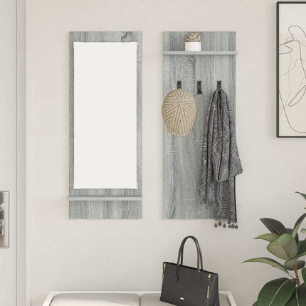 Väggmonterad Klädhängare med hylla Grå Sonoma 70 x 10 x 90 cm