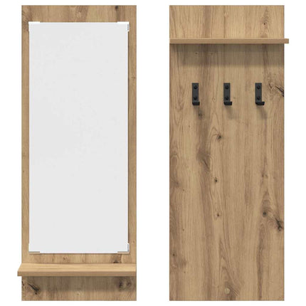 Väggmonterad Klädhängare med hylla Artisan Ek 70 x 10 x 90 cm