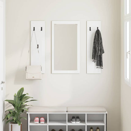 Väggmonterad Klädhängare Vit 96 x 1,5 x 90 cm Konstruerat trä