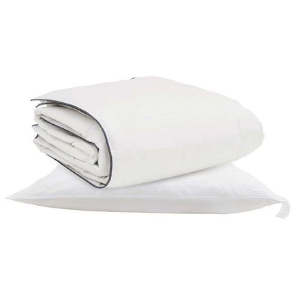 Vinter Täcke med kudde 2 pcs Vit Dunfjäder