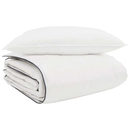 Vinter Täcke med kudde 2 pcs Vit Dunfjäder