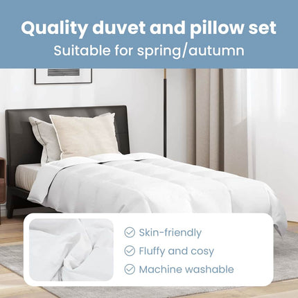 Sommar Duvet med kudde 2 st Vit Dunfjäder