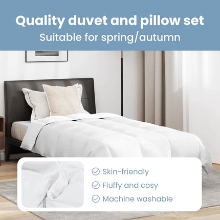 Sommar Duvet med kudde 2 st Vit Dunfjäder