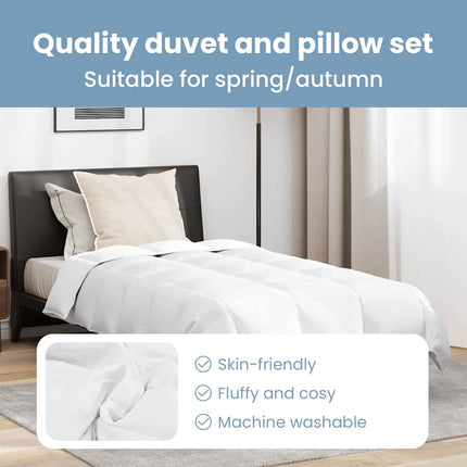 Sommar Duvet med kudde 2 st Vit Dunfjäder