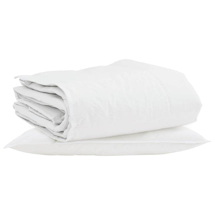 Vinter Täcke med kudde 2 pcs Vit Dunfjäder