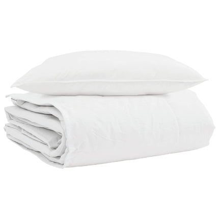 Vinter Täcke med kudde 2 pcs Vit Dunfjäder