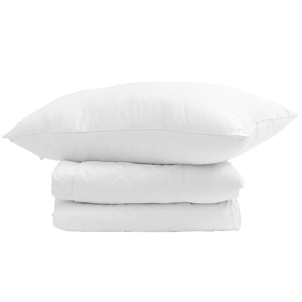 Vinter Täcke med kudde 2 pcs Vit Dunfjäder