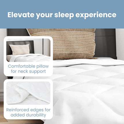 Sommar Duvet med kudde 2 st Vit Mikrofiber