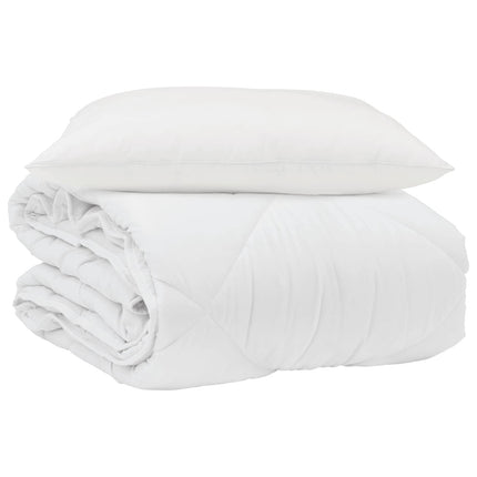 Sommar Duvet med kudde 2 pcs Vit Mikrofiber