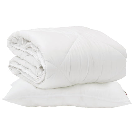 Året runt duvet med kudde 2 pcs Vit Mikrofiber