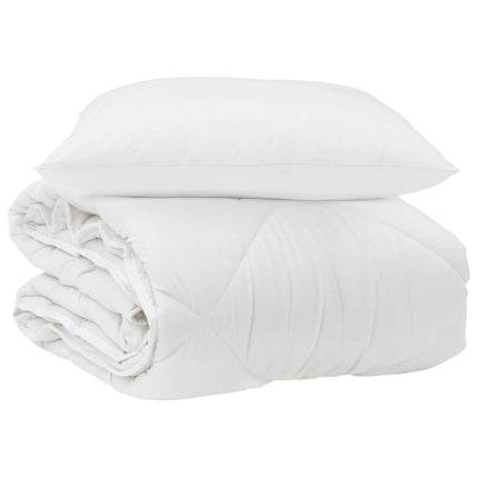 Året runt duvet med kudde 2 pcs Vit Mikrofiber