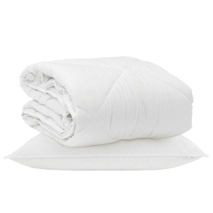 Året runt duvet med kudde 2 pcs Vit Mikrofiber