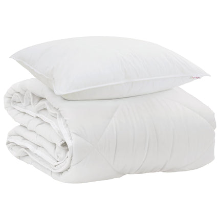 Året runt duvet med kudde 2 pcs Vit Mikrofiber