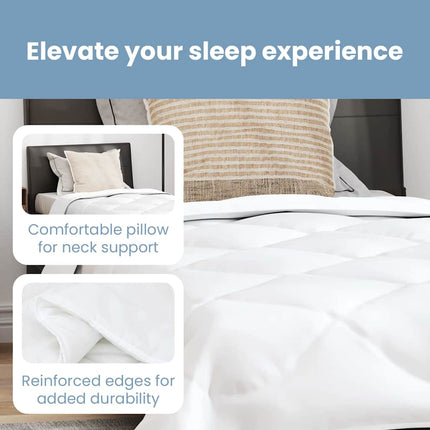 Året runt duvet med kudde 2 st Vit Mikrofiber