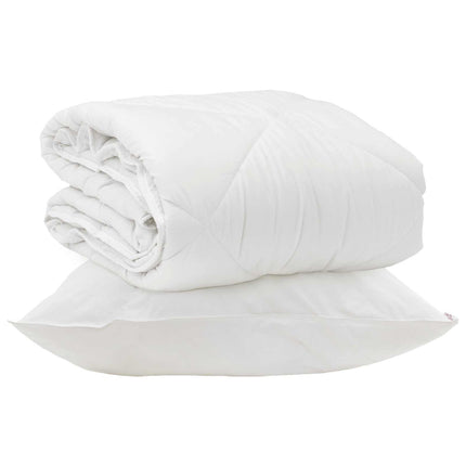 Året runt duvet med kudde 2 pcs Vit Mikrofiber
